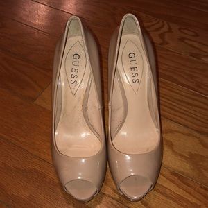 Guess Peep Toe Heels Size 6